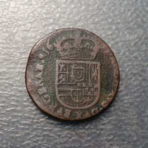 IMPERIO ESPAÑOL PAISES BAJOS BRUSELAS CARLOS II 1 OORD 1 LIARD 1691 BC+