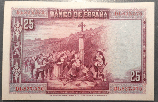 ESPAÑA 25 PESETAS 1928 CALDERON DE LA BARCA SC- - Imagen 2