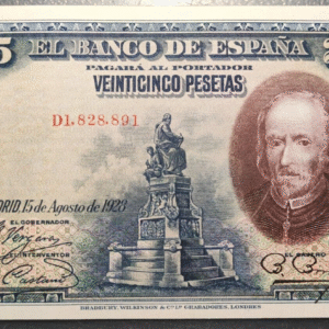 ESPAÑA 25 PESETAS 1928 CALDERON DE LA BARCA SC-