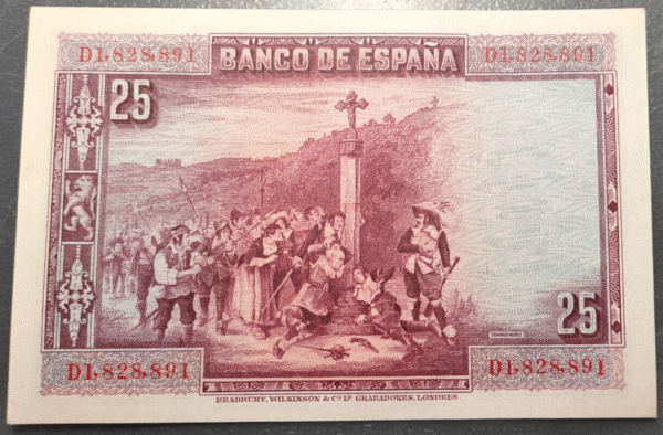 ESPAÑA 25 PESETAS 1928 CALDERON DE LA BARCA SC- - Imagen 2