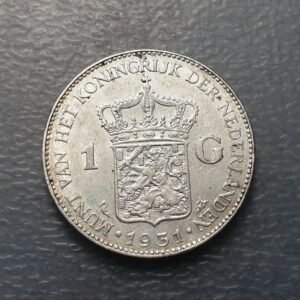 PAISES BAJOS NETHERLANDS HOLANDA WILHELMINA 1 GULDEN 1931 MBC+