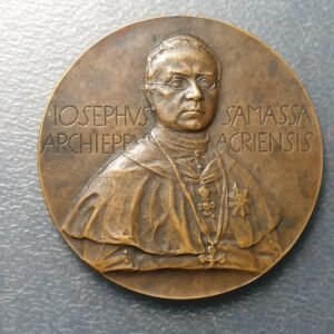 MEDALLA RELIGIOSA 1902 ESLOVAQUIA HUNGRIA JOSEP SAMASSA OBISPO DE EGER 56 mm