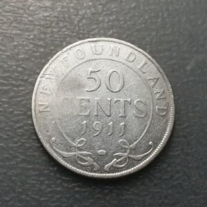 CANADA NEWFOUNDLAND GEORGE V 50 CENTS 1911 BC+