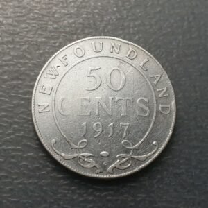 CANADA NEWFOUNDLAND GEORGE V 50 CENTS 1917 BC+/MBC-
