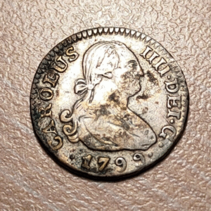 ESPAÑA MADRID CARLOS IV 1/2 REAL 1799 MF MBC-