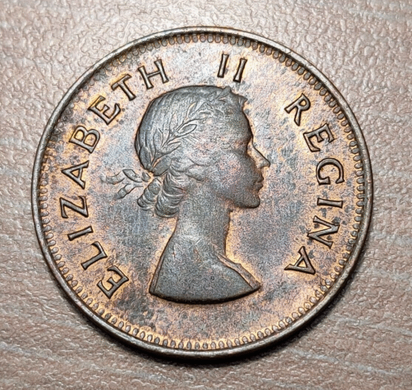 SUDAFRICA SOUTH AFRICA ELIZABETH II 1/2 PENNY 1956 KM 45