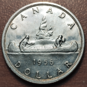 CANADA ELIZABETH II 1 DOLLAR 1956 CANOA EBC