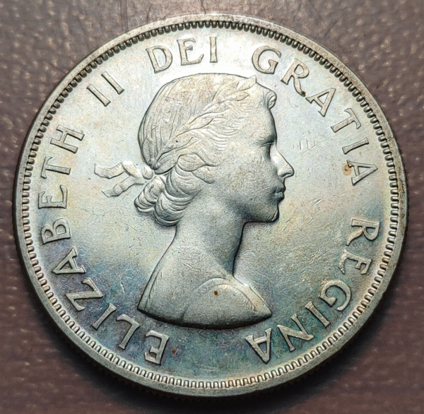 CANADA ELIZABETH II 1 DOLLAR 1956 CANOA EBC/EBC+ - Imagen 2