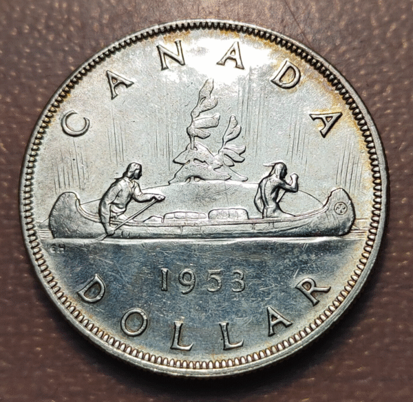 CANADA ELIZABETH II 1 DOLLAR 1953 CANOA EBC-/EBC