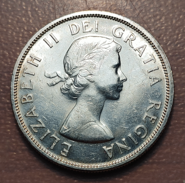 CANADA ELIZABETH II 1 DOLLAR 1957 CANOA MBC+/EBC - Imagen 2