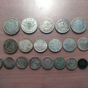 LOTE 20 MONEDAS PLATA SILVER PAISES EUROPEOS EUROPEAN COUNTRIES