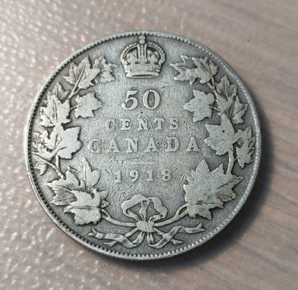 CANADA GEORGE V 50 CENTS 1918