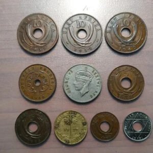 LOTE 10 MONEDAS AFRICA COLONIAS INGLESAS ENGLISH COLONIES
