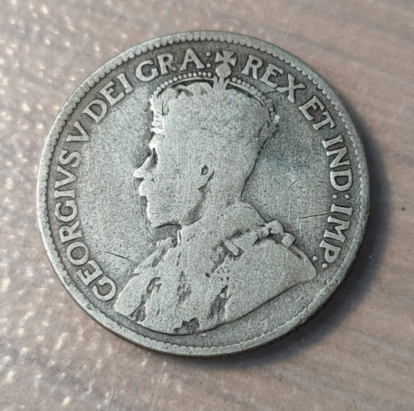 CANADA GEORGE V 25 CENTS 1918 - Imagen 2