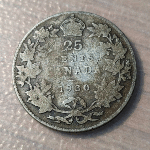 CANADA GEORGE V 25 CENTS 1930