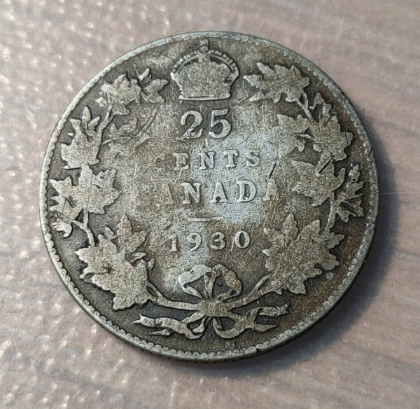 CANADA GEORGE V 25 CENTS 1930