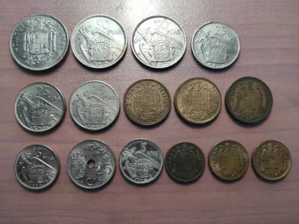 LOTE 15 MONEDAS ESPAÑA ESTADO ESPAÑOL FRANCO
