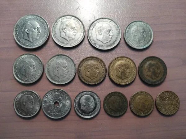 LOTE 15 MONEDAS ESPAÑA ESTADO ESPAÑOL FRANCO - Imagen 2
