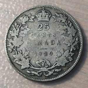 CANADA GEORGE V 25 CENTS 1929
