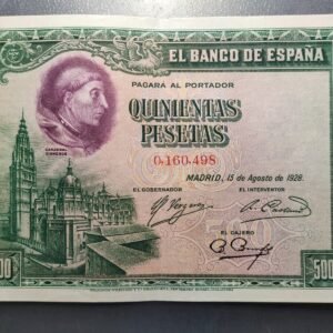 ESPAÑA 500 PESETAS 1928 CISNEROS EBC/EBC+