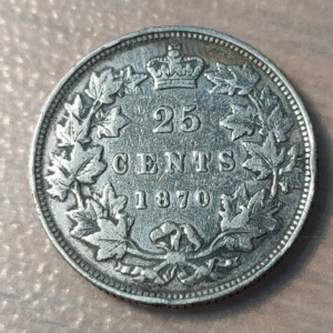 CANADA VICTORIA 25 CENTS 1870