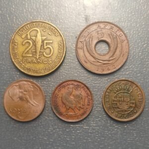 AFRICA LOTE 5 MONEDAS DISTINTAS