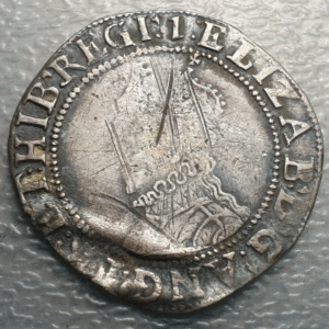 GRAN BRETAÑA GREAT BRITAIN INGLATERRA ELIZABETH I SHILLING (1601-2) DOBLEZ BC