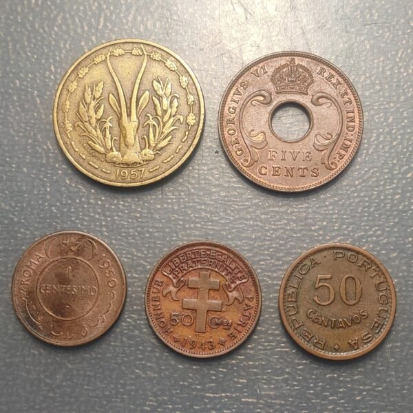 AFRICA LOTE 5 MONEDAS DISTINTAS - Imagen 2