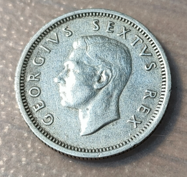 SUDAFRICA SOUTH AFRICA 6 PENCE 1950 KM 36.1 SCARCE DATE MBC+ - Imagen 2