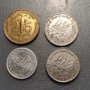 AFRICA LOTE 4 MONEDAS DISTINTAS COLONIAS FRANCESAS FRENCH AFRICAN COLONIES