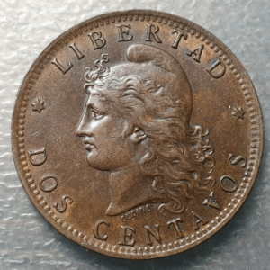 ARGENTINA 2 CENTAVOS 1890 MBC+