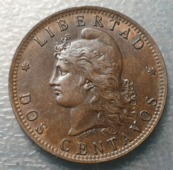 ARGENTINA 2 CENTAVOS 1890 MBC+