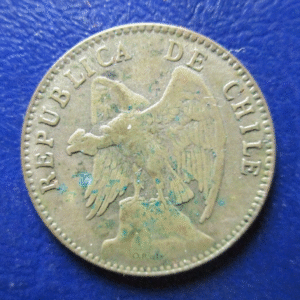 CHILE SANTIAGO 20 CENTAVOS 1919 MBC PATINA
