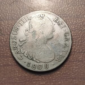 FALSA EPOCA O ANTIGUA ESPAÑA SANTIAGO CARLOS IV 4 REALES 1808 FI FALSA DE EPOCA