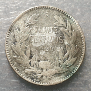 CHILE SANTIAGO 20 CENTAVOS 1920 BC