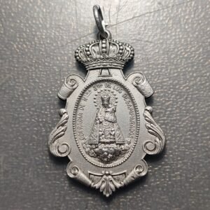 MEDALLA RELIGIOSA VALENCIA VIRGEN DE LOS DESAMPARADOS EMBLEMA ALUMINIO