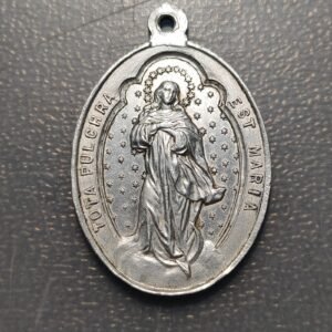 MEDALLA RELIGIOSA VALENCIA PARROQUIA DEL PILAR INMACULADA CONCEPCION ALUMINIO