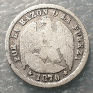 CHILE SANTIAGO 1/2 DECIMO 1870 BC