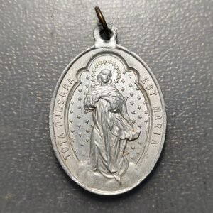 MEDALLA RELIGIOSA VALENCIA PARROQUIA DEL PILAR INMACULADA CONCEPCION ALUMINIO