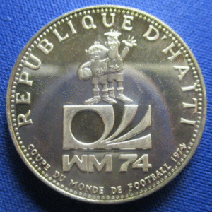 HAITI 25 GOURDES 1973 MUNDIAL FUTBOL - FOOTBALL 1974 SC/UNC
