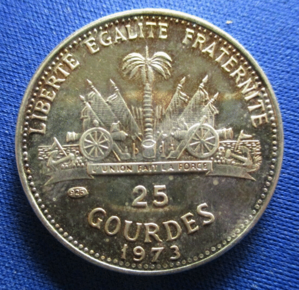 HAITI 25 GOURDES 1973 MUNDIAL FUTBOL - FOOTBALL 1974 SC/UNC - Imagen 2