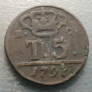 ITALIA NAPOLES FERDINANDO IV INFANTE ESPAÑA 5 TORNESI 1798 - FLAN GRANDE