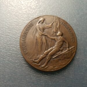BELGIUM WW I CARDINAL MERCIER NATIONAL PATRIOT 1914 BRONZE MEDAL 37 mm