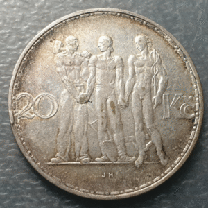 CHECOSLOVAQUIA CZECHOSLOVAKIA 20 KORUN 20 CORONAS 1933 MBC+