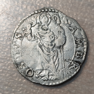 IMPERIO ESPAÑOL MILAN CARLOS I/V DENARODA 8 SOLDI MUY RARA S.AMBROSIO