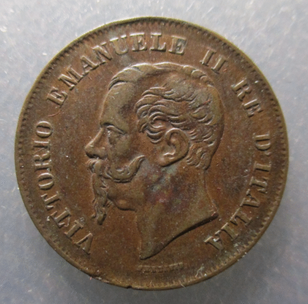 ITALIA REINO VITTORIO EMANUELE II 5 CENTESIMI 1862 N MBC+
