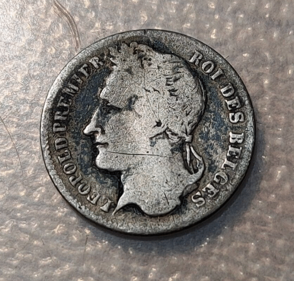 BELGICA BELGIUM LEOPOLD I 1/4 FRANC 1834