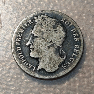 BELGICA BELGIUM LEOPOLD I 1/4 FRANC 1834