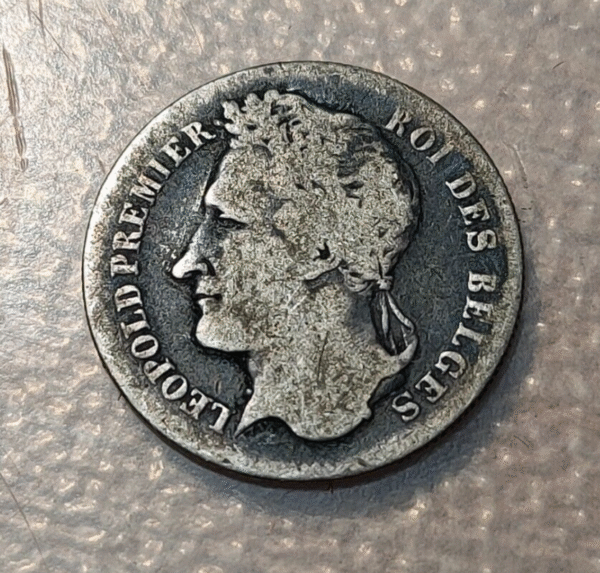 BELGICA BELGIUM LEOPOLD I 1/4 FRANC 1834