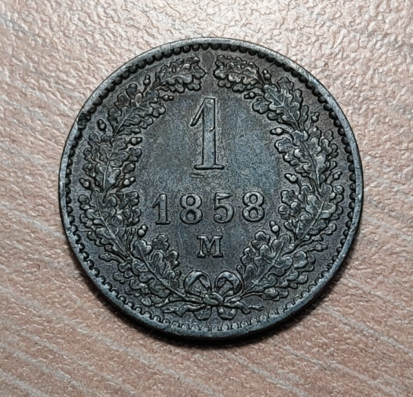 ITALAI AUSTRIA 1 KREUZER 1858 M MILAN - Imagen 2